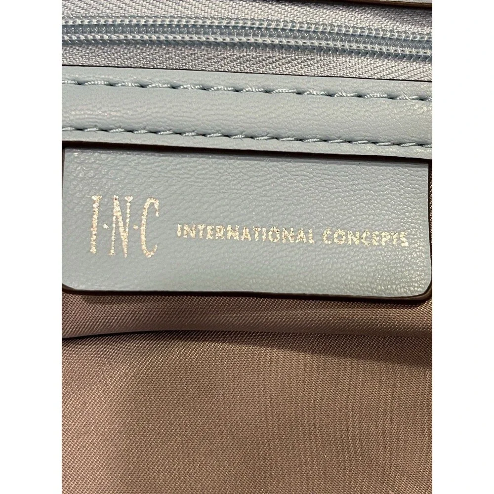INC International Concepts Shoulder Crossbody Satchel Vegan Purse Bluebell NWOT